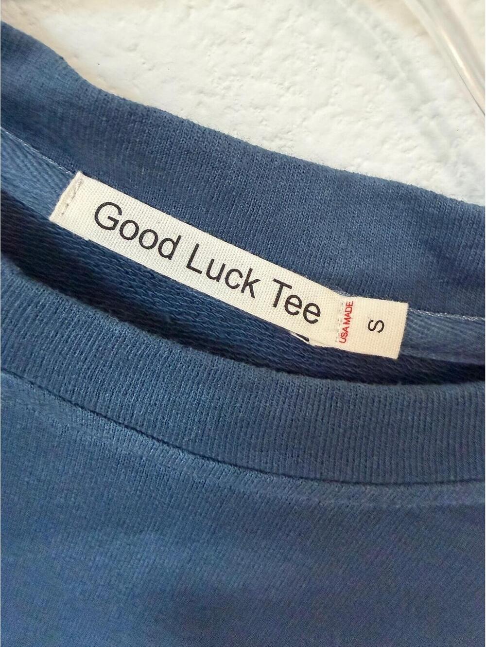 Good Luck Tee NWT Long Sleeve Crew Neck Tie Dye Shirt Women's Size S - Picture 3 of 6